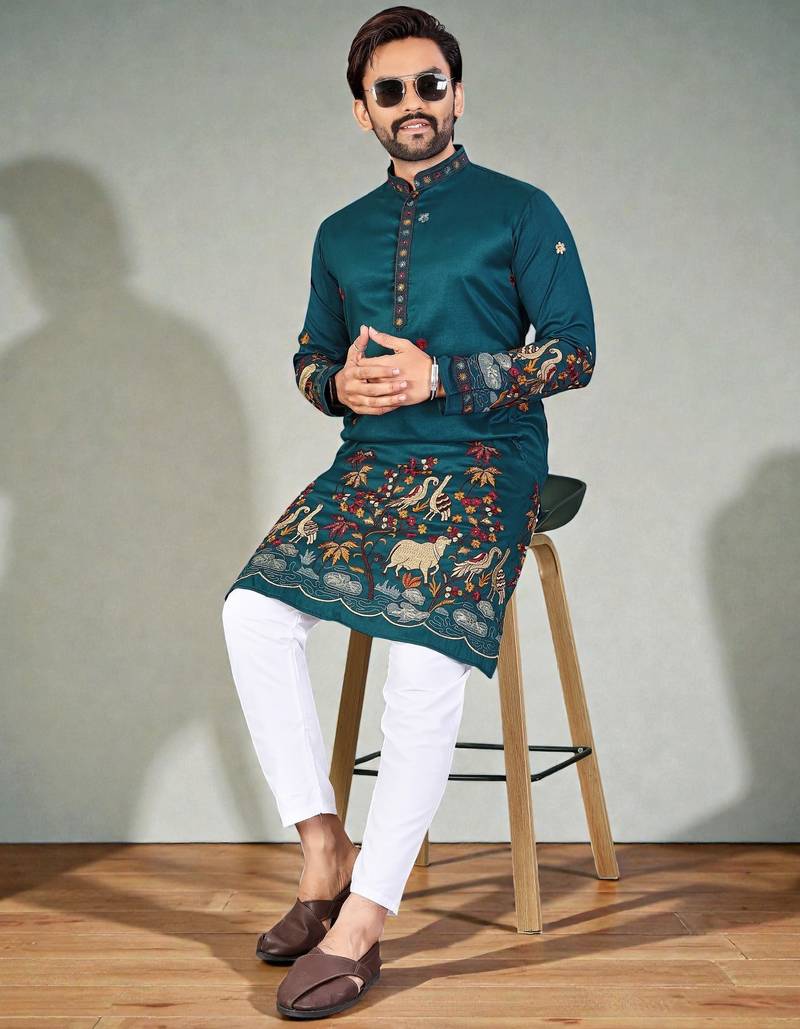 traditional men’s casual & festive wear cotton kurta