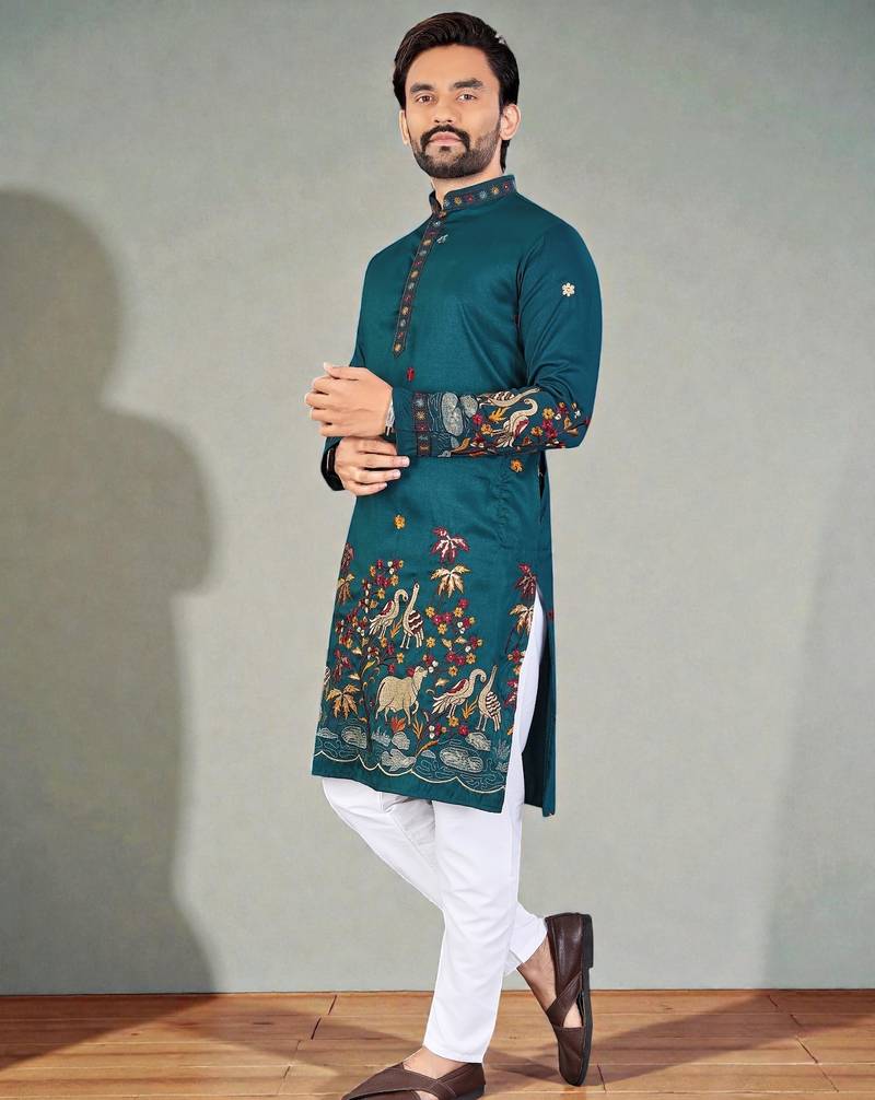 traditional men’s casual & festive wear cotton kurta