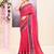 Women's rani pink embellished zari border cotton saree