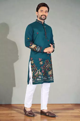 traditional men’s casual & festive wear cotton kurta