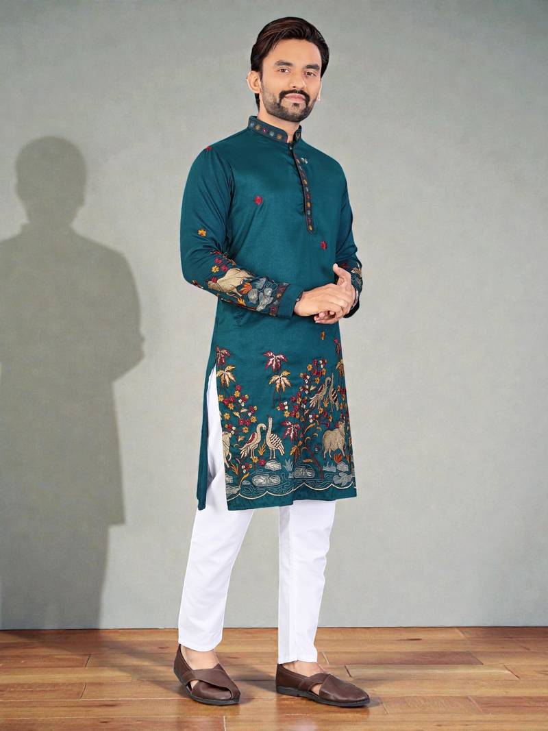 traditional men’s casual & festive wear cotton kurta