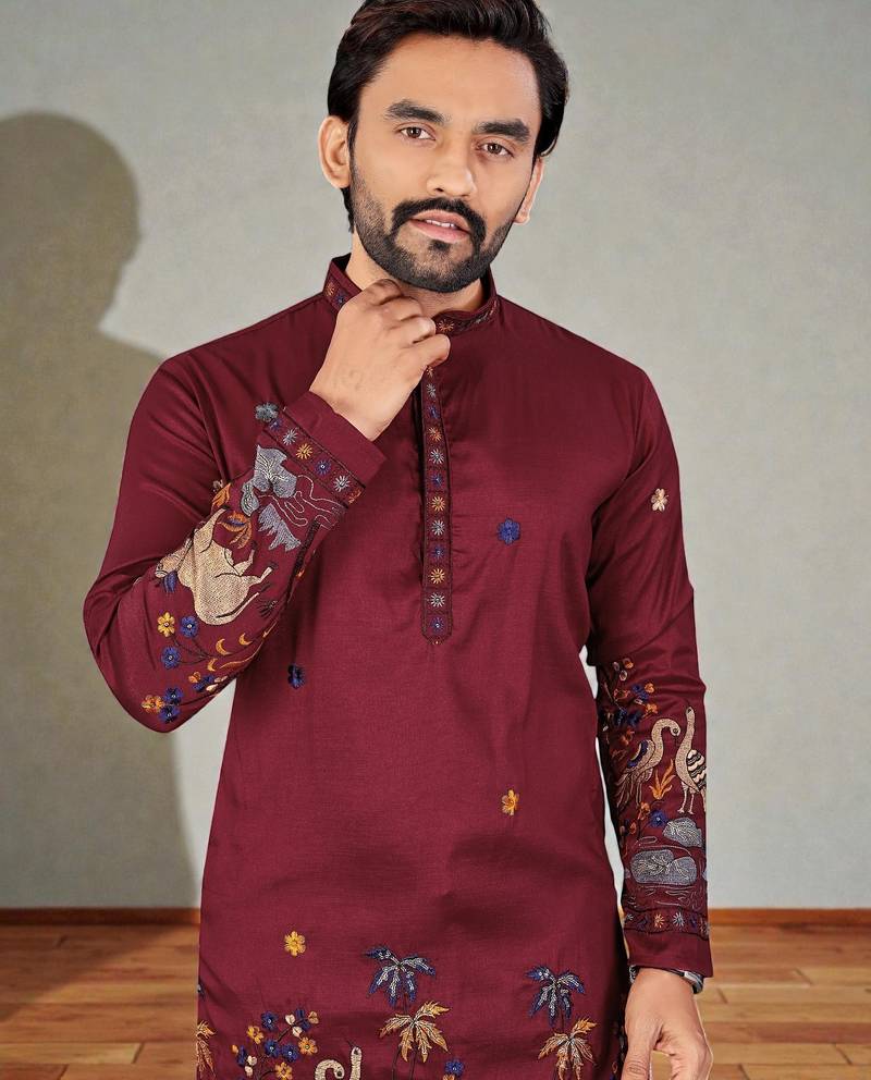 traditional men’s casual & festive wear cotton kurta