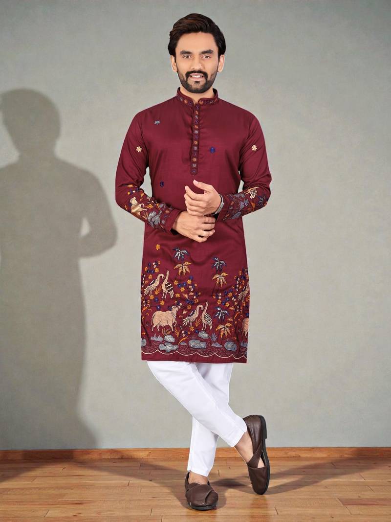 traditional men’s casual & festive wear cotton kurta
