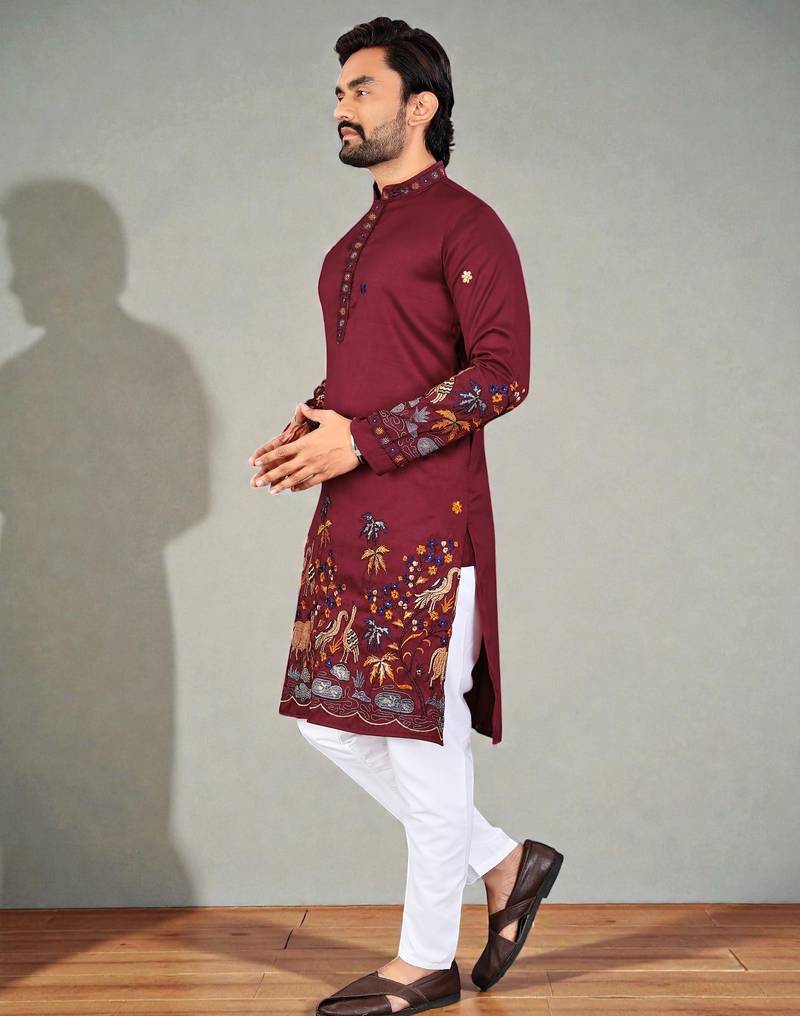 traditional men’s casual & festive wear cotton kurta