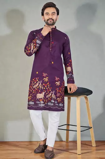 traditional men’s casual & festive wear cotton kurta