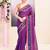 Women's purple embellished zari border cotton saree