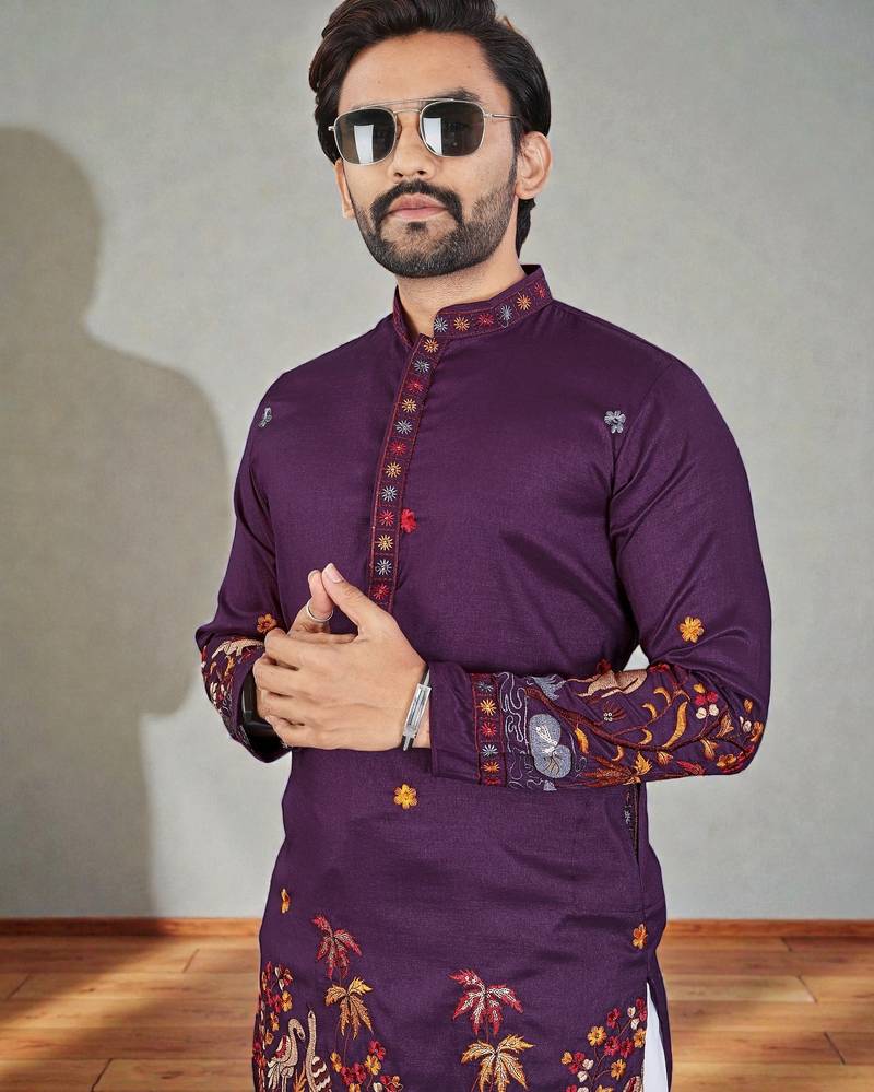 traditional men’s casual & festive wear cotton kurta