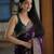 Purple silk blend banarasi saree with unstitched blouse piece