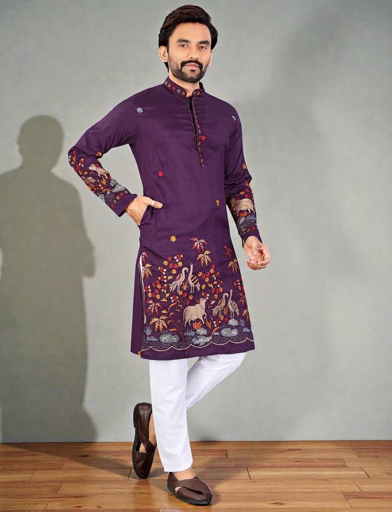 traditional men’s casual & festive wear cotton kurta