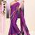 Women's purple embellished zari border cotton saree