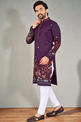 traditional men   s casual & festive wear cotton kurta