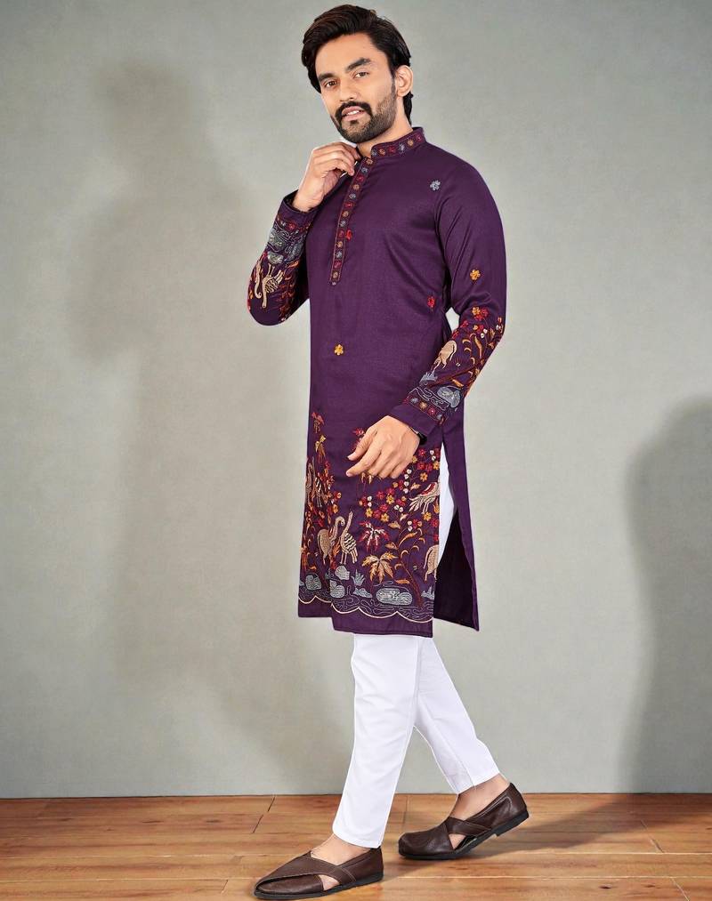 traditional men’s casual & festive wear cotton kurta