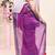 Women's purple embellished zari border cotton saree