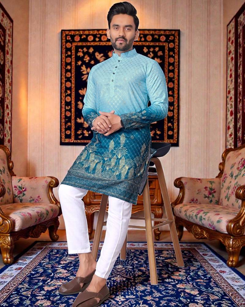traditional men’s casual & festive wear cotton kurta