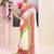 Women's off white embellished zari border cotton saree