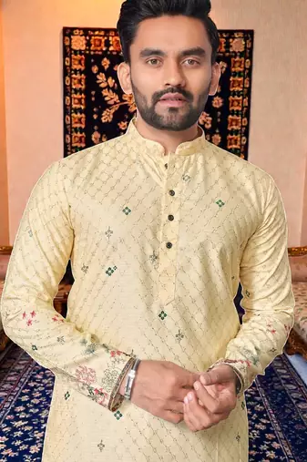 traditional men   s casual & festive wear cotton kurta