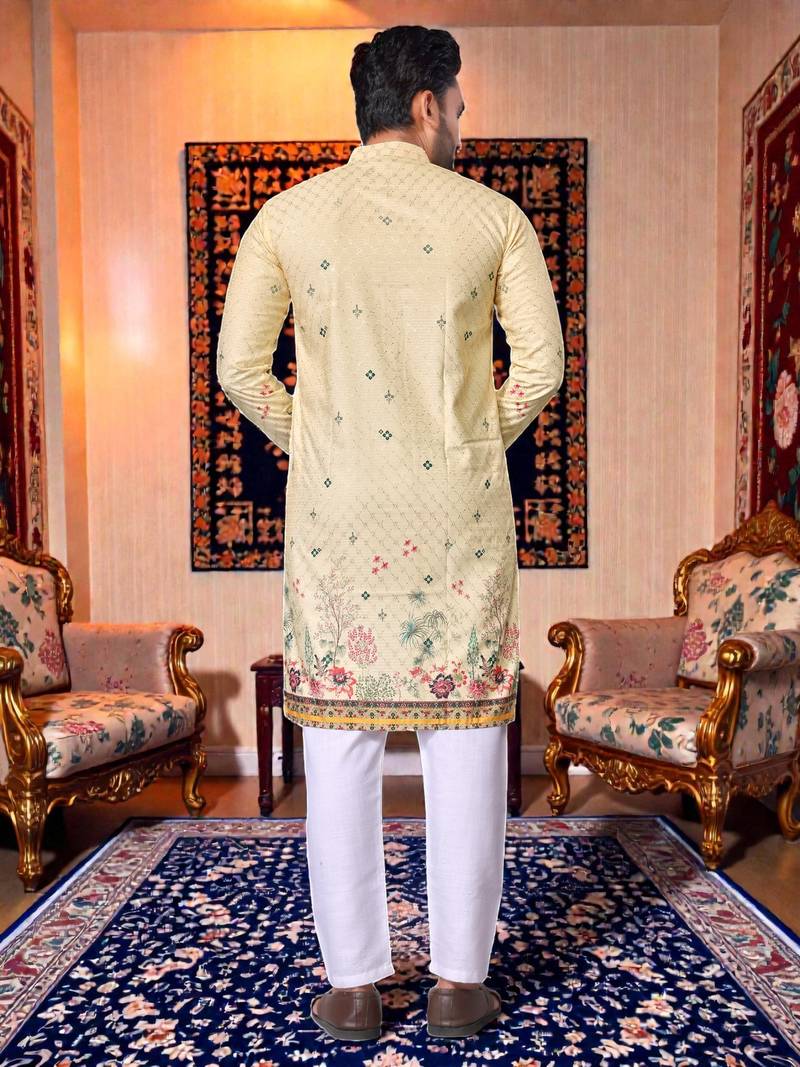 traditional men’s casual & festive wear cotton kurta