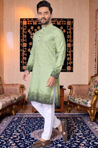 traditional men   s casual & festive wear cotton kurta