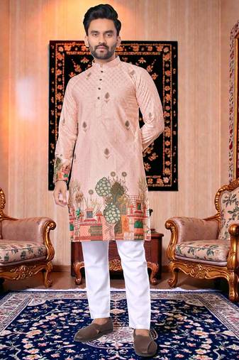 traditional men’s casual & festive wear cotton kurta