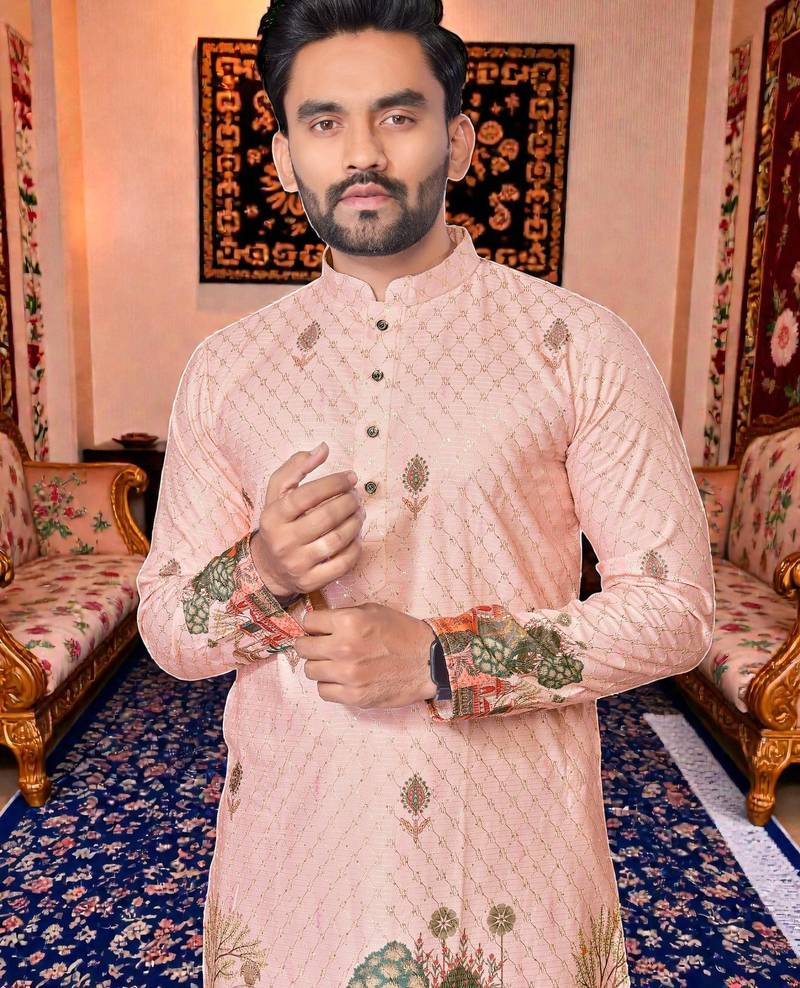 traditional men’s casual & festive wear cotton kurta