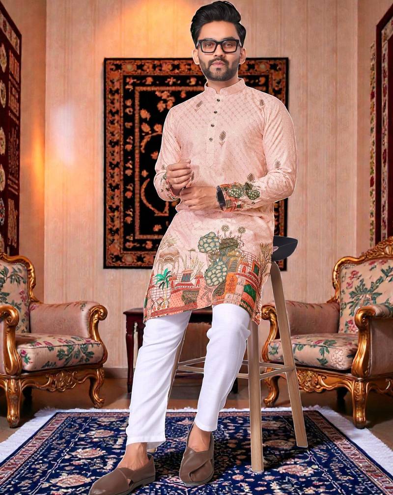 traditional men’s casual & festive wear cotton kurta