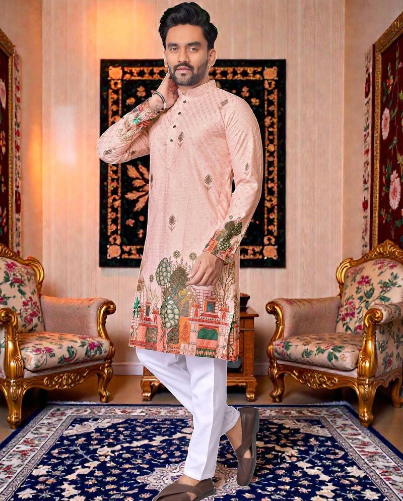 traditional men’s casual & festive wear cotton kurta