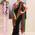 Women's black embellished zari border cotton saree