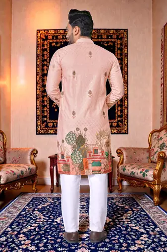 traditional men   s casual & festive wear cotton kurta