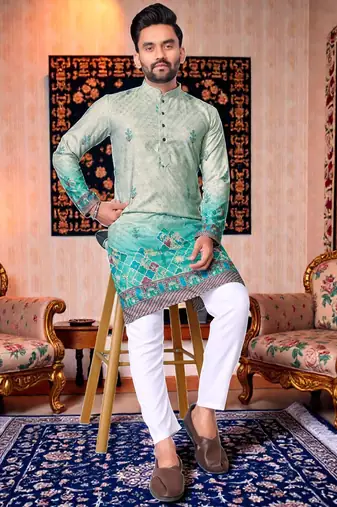 traditional men   s casual & festive wear cotton kurta