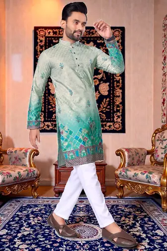 traditional men   s casual & festive wear cotton kurta