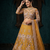 YELLOW BUTTERFLY NET PARTY WEAR EMBOIDERY LEHNGHA CHOLI
