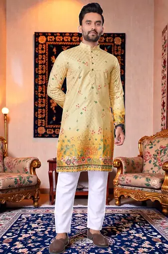 traditional men’s casual & festive wear cotton kurta