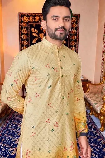traditional men   s casual & festive wear cotton kurta