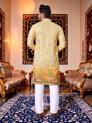 traditional men   s casual & festive wear cotton kurta 5