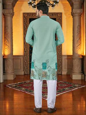 traditional men   s casual & festive wear cotton kurta 5