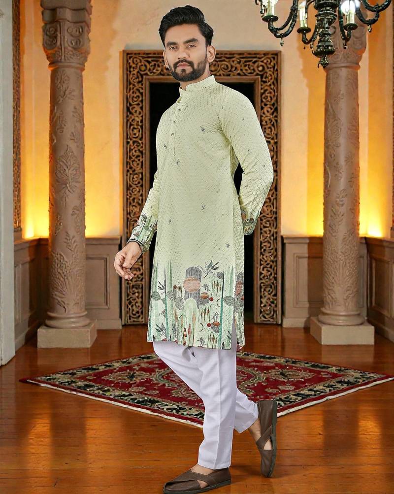 men’s stylish ethnic kurta for daily & festive wear