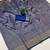 Blue soft silk blend banarasi jacuard work designer party wear saree with unstitched blouse piece