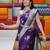 Purple soft silk blend banarasi jacuard work designer party wear saree with unstitched blouse piece