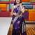 Purple soft silk blend banarasi jacuard work designer party wear saree with unstitched blouse piece