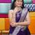 Purple soft silk blend banarasi jacuard work designer party wear saree with unstitched blouse piece
