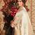 White silk blend banarasi saree with unstitched blouse piece