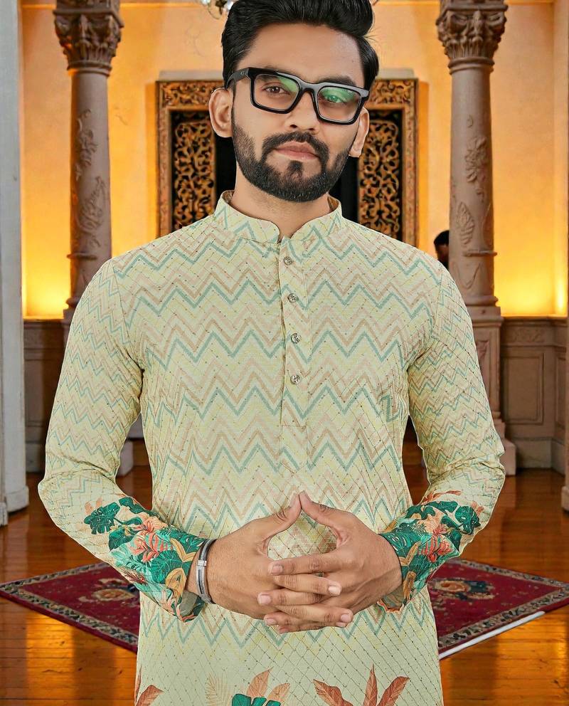 men’s stylish ethnic kurta for daily & festive wear