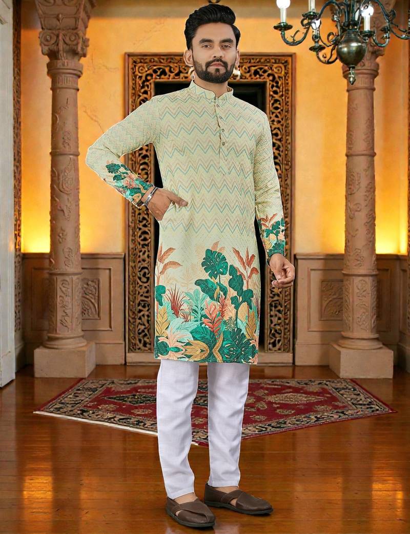men’s stylish ethnic kurta for daily & festive wear