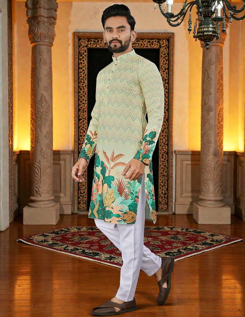 men’s stylish ethnic kurta for daily & festive wear