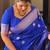 Royal blue soft silk blend banarasi jacuard work designer party wear saree with unstitched blouse piece