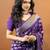 Purple soft silk blend banarasi jacuard work designer party wear saree with unstitched blouse piece