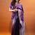 Purple soft silk blend banarasi jacuard work designer party wear saree with unstitched blouse piece