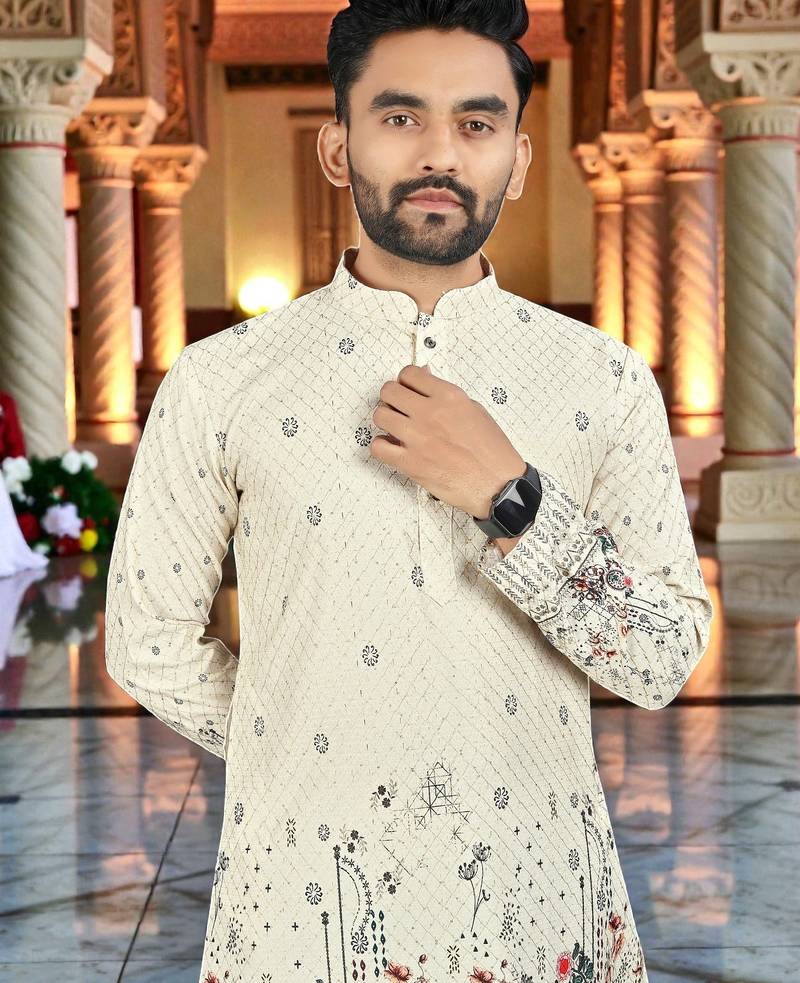 men’s stylish ethnic kurta for daily & festive wear