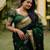 Green soft silk blend banarasi jacuard work designer party wear saree with unstitched blouse piece