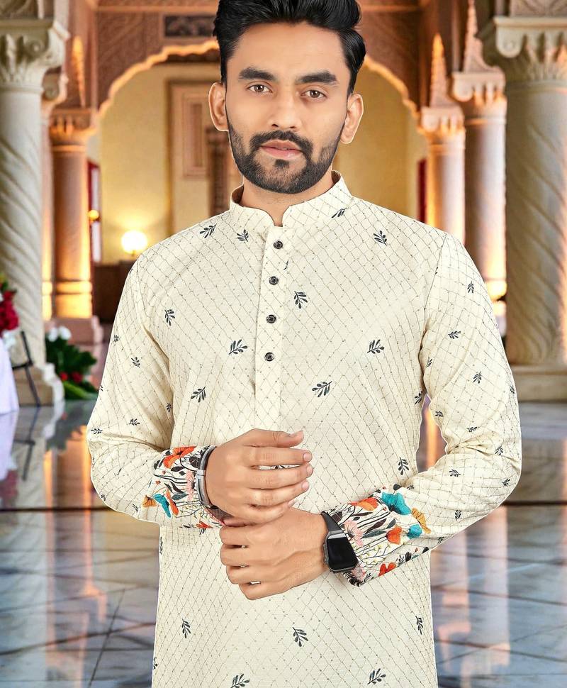 men’s stylish ethnic kurta for daily & festive wear